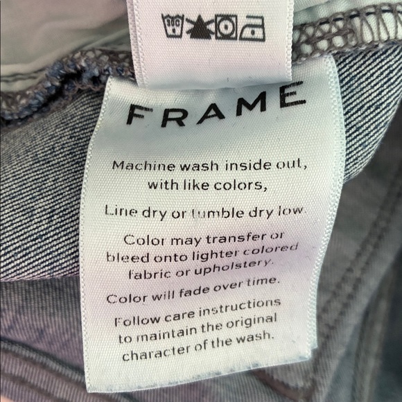 Frame Size 28 Le High Skinny Curved Hem Slit Jeans - Bustle - Picture 7 of 8